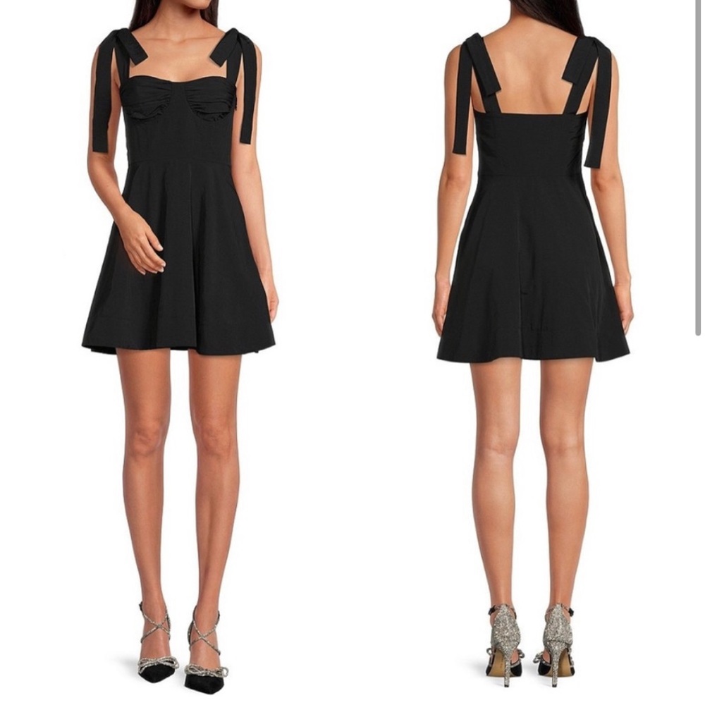 NWT GIANNI BINI DRESS EVERLY BUSTIER SWEETHEART NECK TIE SHOULDER DRESS